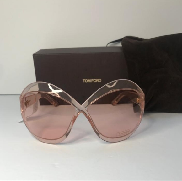 New - ? Original FORD Carine Cross-Bridge Acetate Butterfly Sunglasses - Pink main image 9